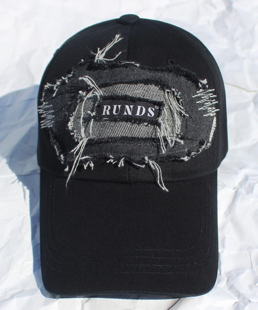 Leondieseu Denim Patchwork Ball Cap (Washed Black)
