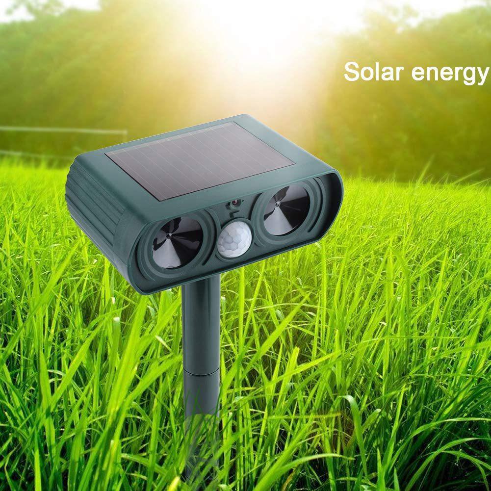 Solar Ultrasonic Animal Repellent: Effective for Rats, Cats, Dogs, Birds