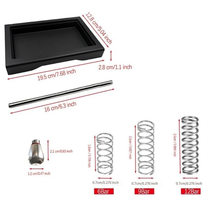 Adjustable Pressure Spring Kit With Low Profile Drip Tray And Stainless Tube For Coffee Machines Espresso Maker Parts