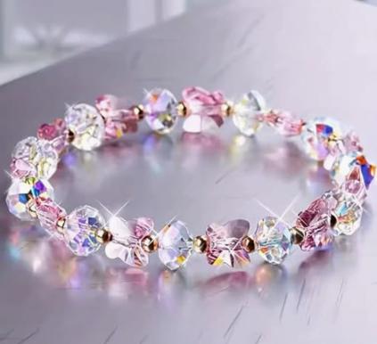Butterfly Crystal Bracelet For Women - Fresh And Sweet Crystal Bracelet Jewelry