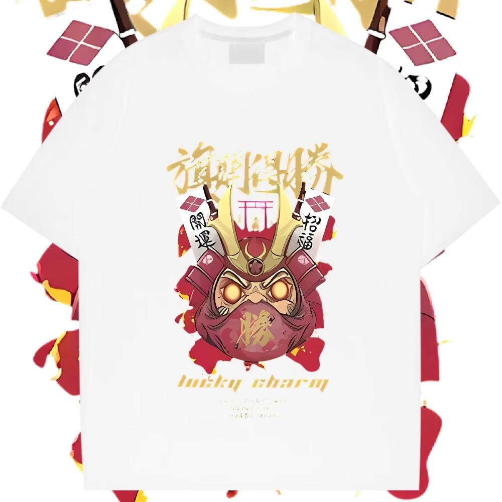 Mask O-Neck Loose Big Size Clothes Vintage Men's Shirt Graphic Printing Hip Hop Tops Casual Comfort Tees Comfy Stretchy T-shirt