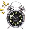 3 Inch Twin Bell Loud Alarm Clock Metal Frame Night Light Clocks Battery Operate Desk Table Alarm Clock For Home and Office