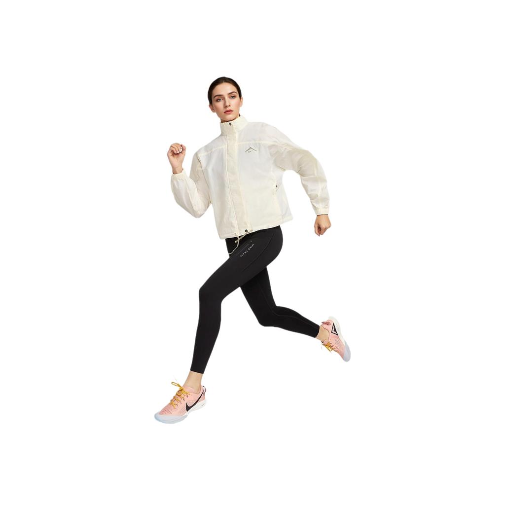 Nike Trail Repel Solid Wasserabweisende Sonnenschutz Laufjacke Damen Jacken Hell Elfenbein Khaki FN5926-110