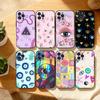 Heart of the Pupils and Wings Phone Case For iPhone17,16,15,14,13,12Plus,Pro Max,XS,5G Soft Silicone Black Cover