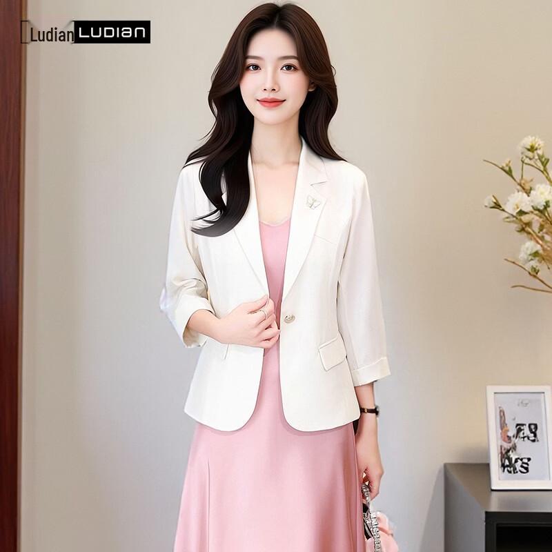 

LUDIan Women s Three-Quarter Sleeve Lightweight Business Blazer 4XL