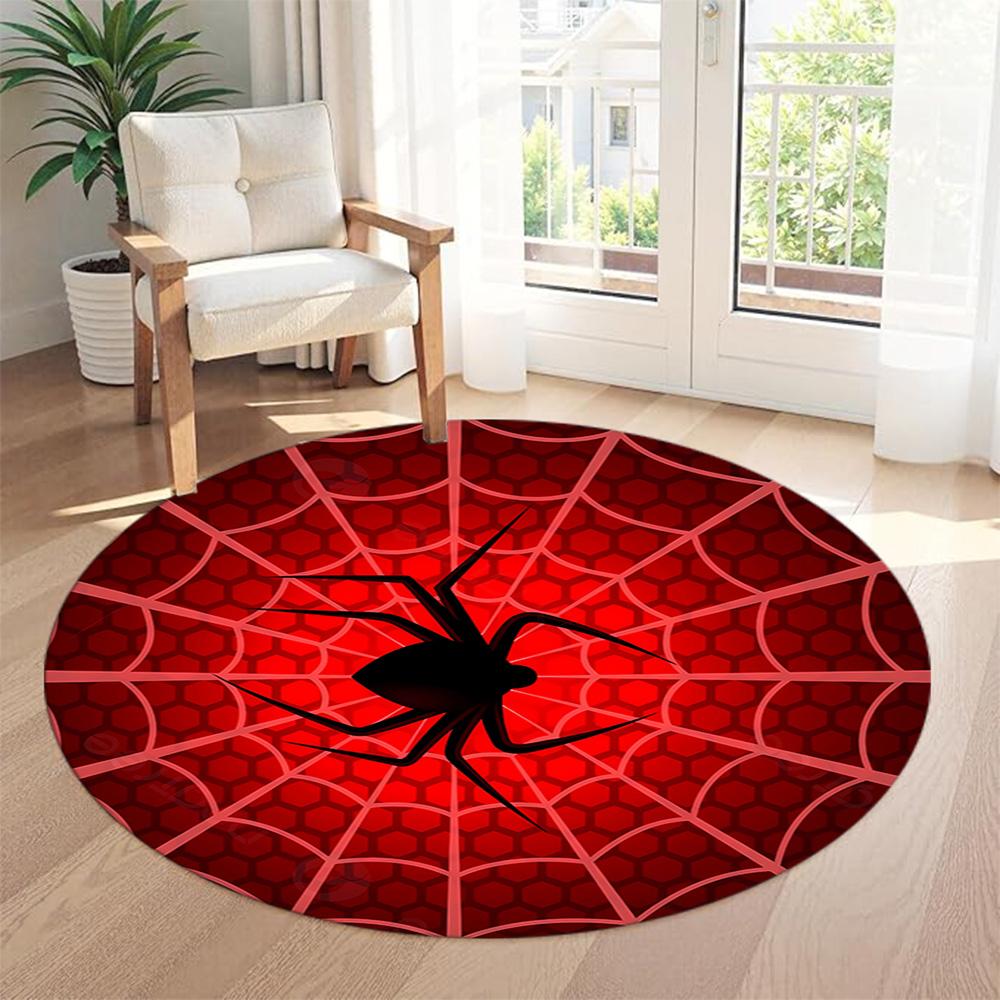 Spider Round Area Rug Design for Bedrooms Dining Room Decorate room Dormitory Anti-slip Round Rug Office home decor
