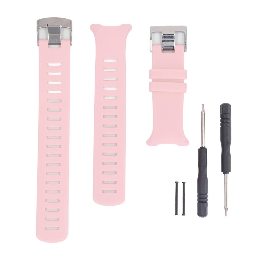 Watch Band Replacement for Suunto D4 D4i Novo Adjustable Soft Silicone Stainless Steel Clasp