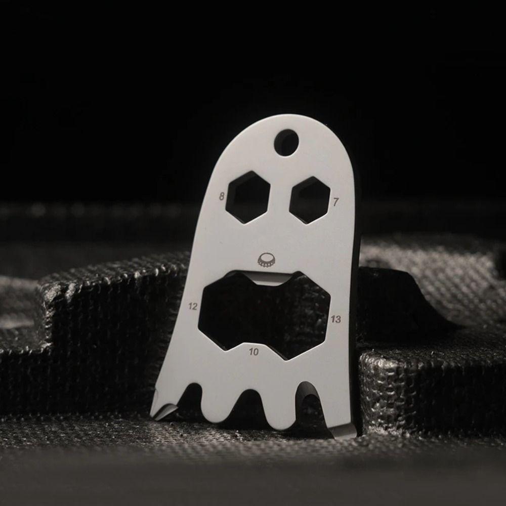 Stainless Steel Card Bottle Opener Halloween Ghost Mountaineering Buckle For Camping and Hiking
