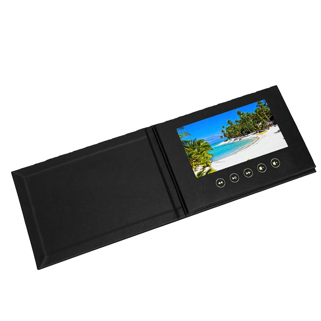 Tarjeta de Saludo en Video de 7 Pulgadas Personalizable Folleto Electrónico de Video A5 con Pantalla a Color Interfaz Tipo C para Boda