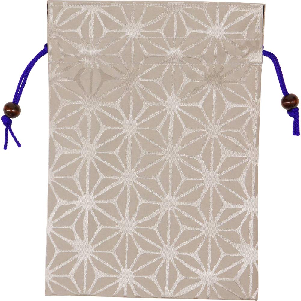 

Мацуми Сделано в мешочке на шнурке для печати Госюинчо 19 x Серый Конопляный лист Когэй, Япония, (Книга Храма), 27см, Узор,