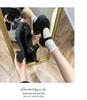 Women's Patent Leather Mary Jane Loafers - Spring 2022 British College Style, High Heel, Round Toe, Thick Sole