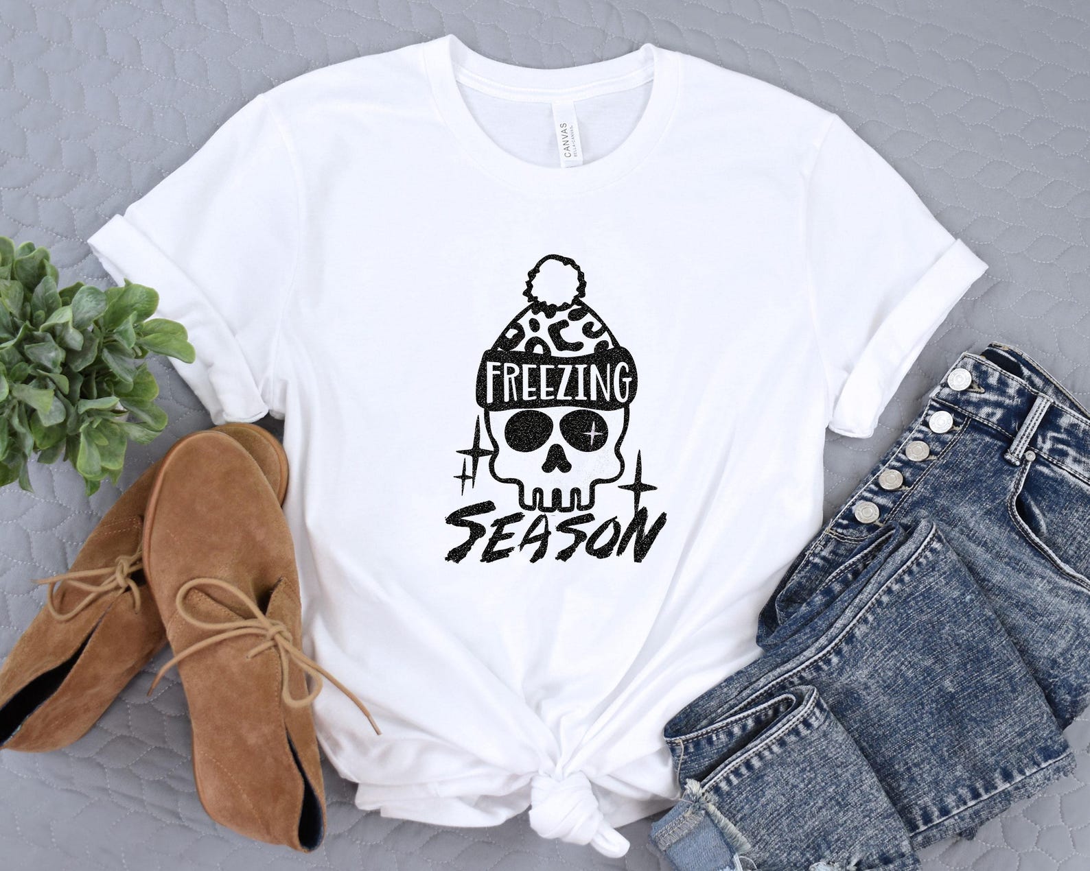Freezing Season Shirt, Christmas Skeleton Tshirt, Christmas Family Gift, Merry Christmas Shirt, Christmas Shirt, Cute Winter Tee S