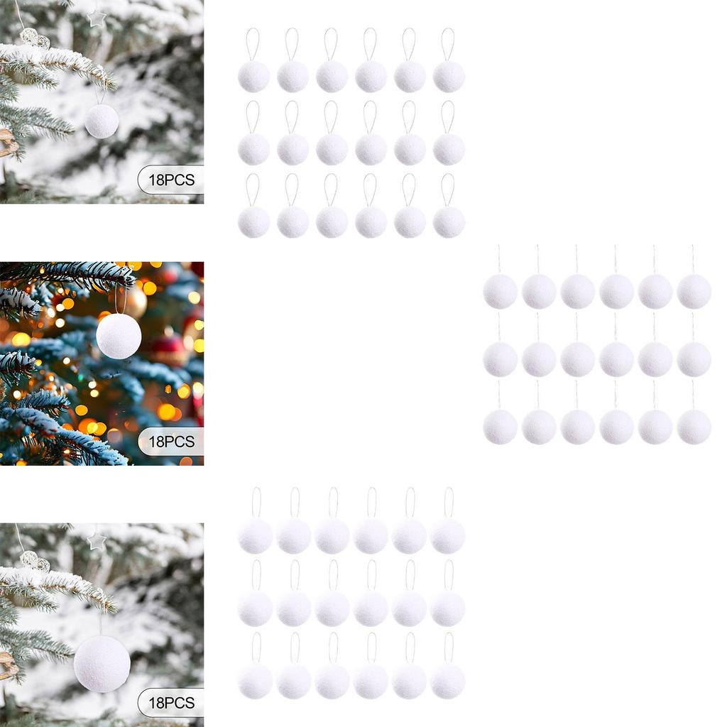 18pcs Christmas Ball Ornaments Hanging Ornaments Christmas Decorations Christmas