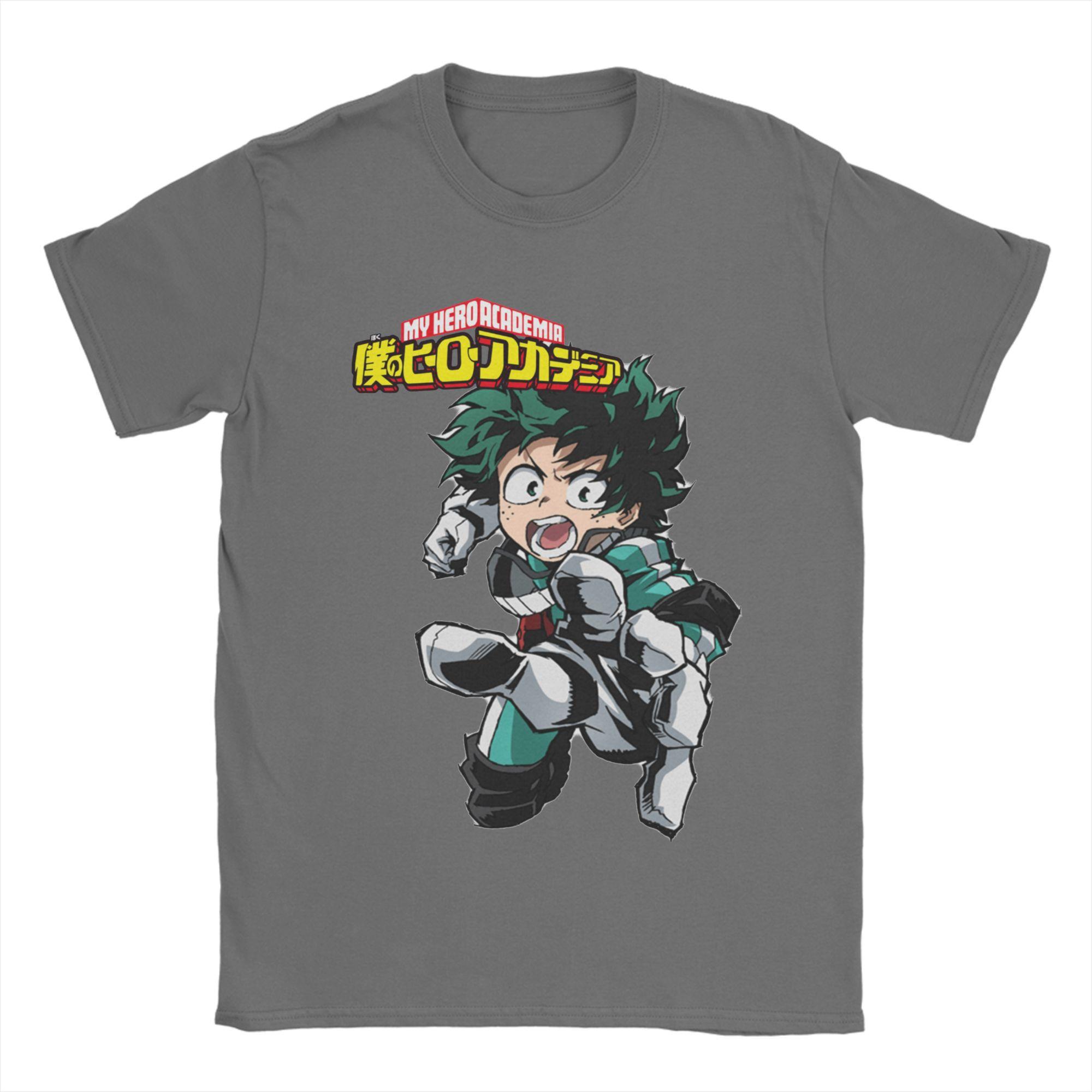 

My Hero Academia Deku T-Shirt Unisex 100%Cotton Tops Funny O-neck Short Sleeve M