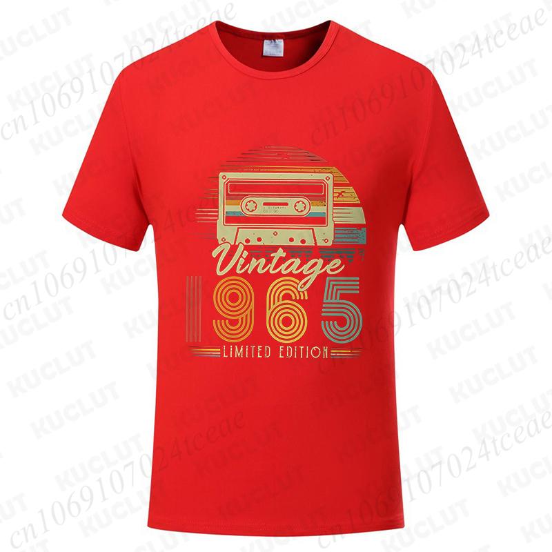 Unisex Vintage 1965 Print T-shirts for Unisex WoUnisex Birthday Vintage Letter Design Tshirt Short Sleeve Clothes Fashion Casual Tee Clothing
