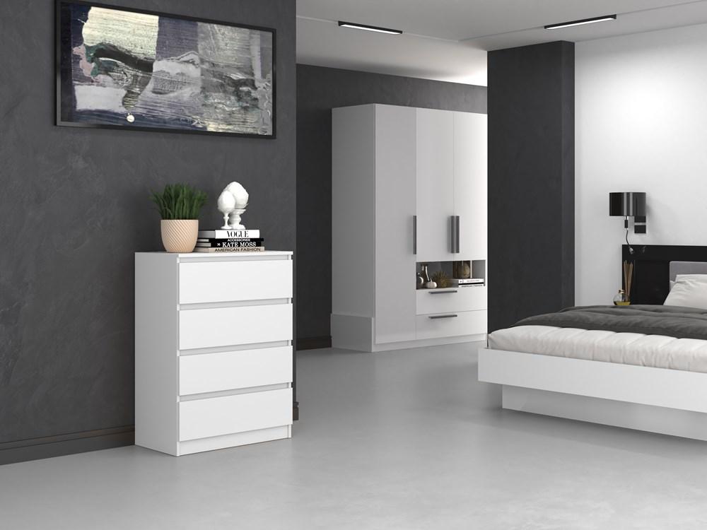 Large Chest Of Drawers Cabinet Malwa M4 White For Home Or Office