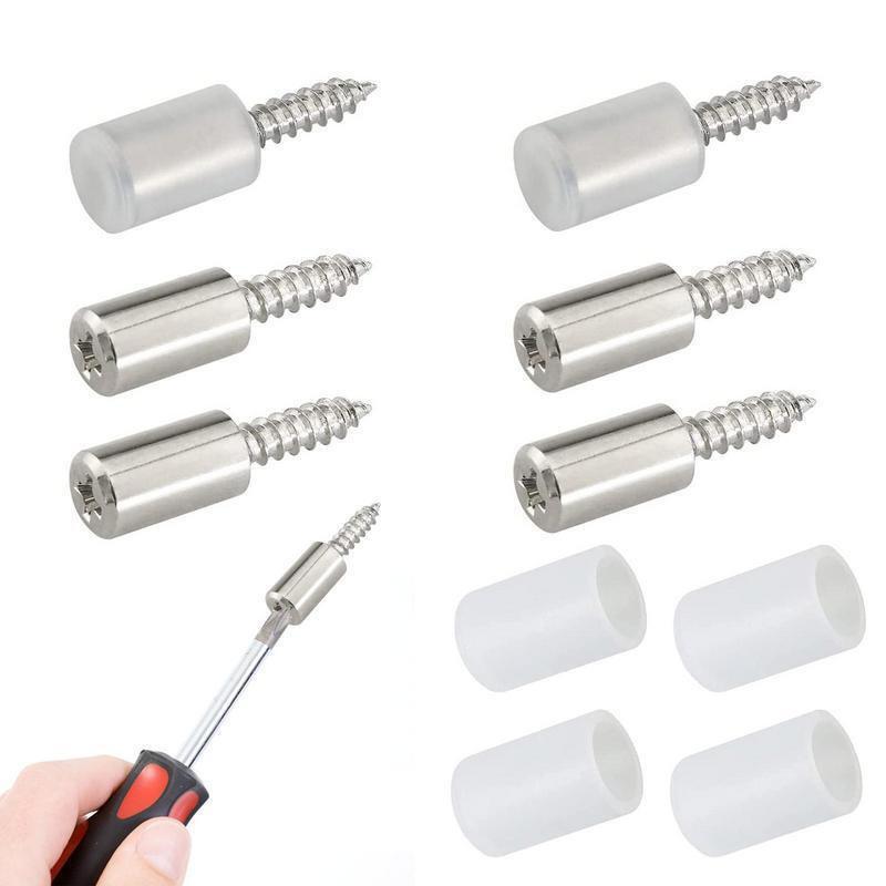Self Tapping Screw Cabinet Shelf Bracket Laminate Support with Rubber Sleeve Non-Slip Layer Glass Plate Holder Fixed Screw