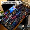 Music Theme Personalized Mouse Pad Custom Name Text Non Slip Desk Pad For Laptop Office Desktop
