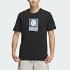 adidas T Shirts Men's Black Crew Neck Moderate Straight Fit IX0114