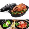 Enameled Iron Turkey Roaster With Lid Perfect For Baking Bread Roasting Meat And Vegetables Dishwasher Safe