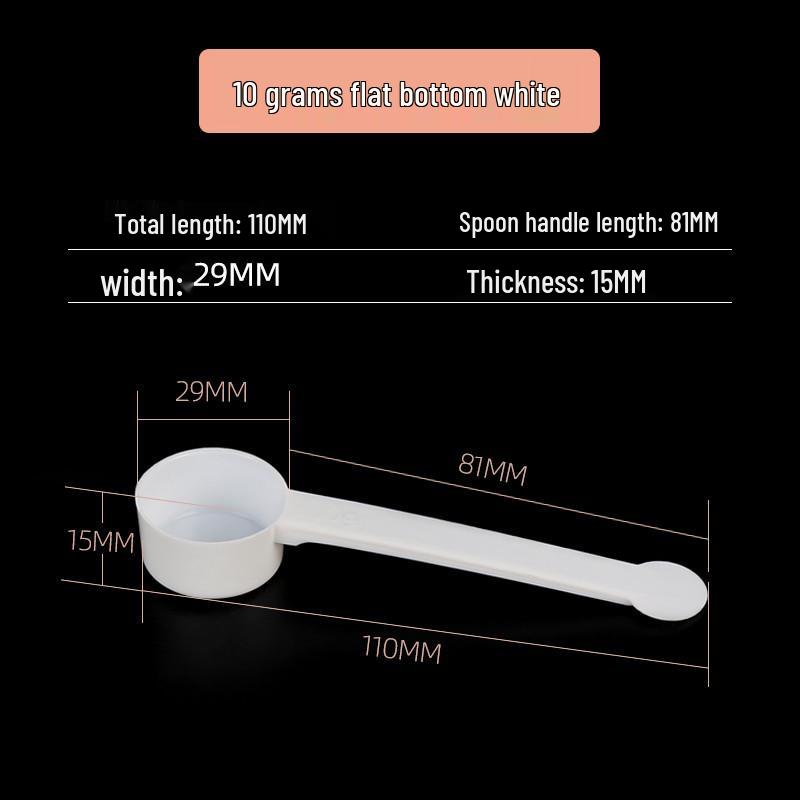 Jednorazowe Plastikowe Łyżki Miarkowe: 1-10 g dla Mleka w Proszku i Płynów