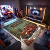 1PC Custom Name Christmas Truck Lights Theme Floor Mat Ideal for Living Room, Game Rooms, Office, Bedroom,Floor Mat Playful Design