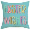 Easter Pillowcase Colorful Letters Linen Print Festive Decoration Home Sofa Cushion Cover Pillowcase