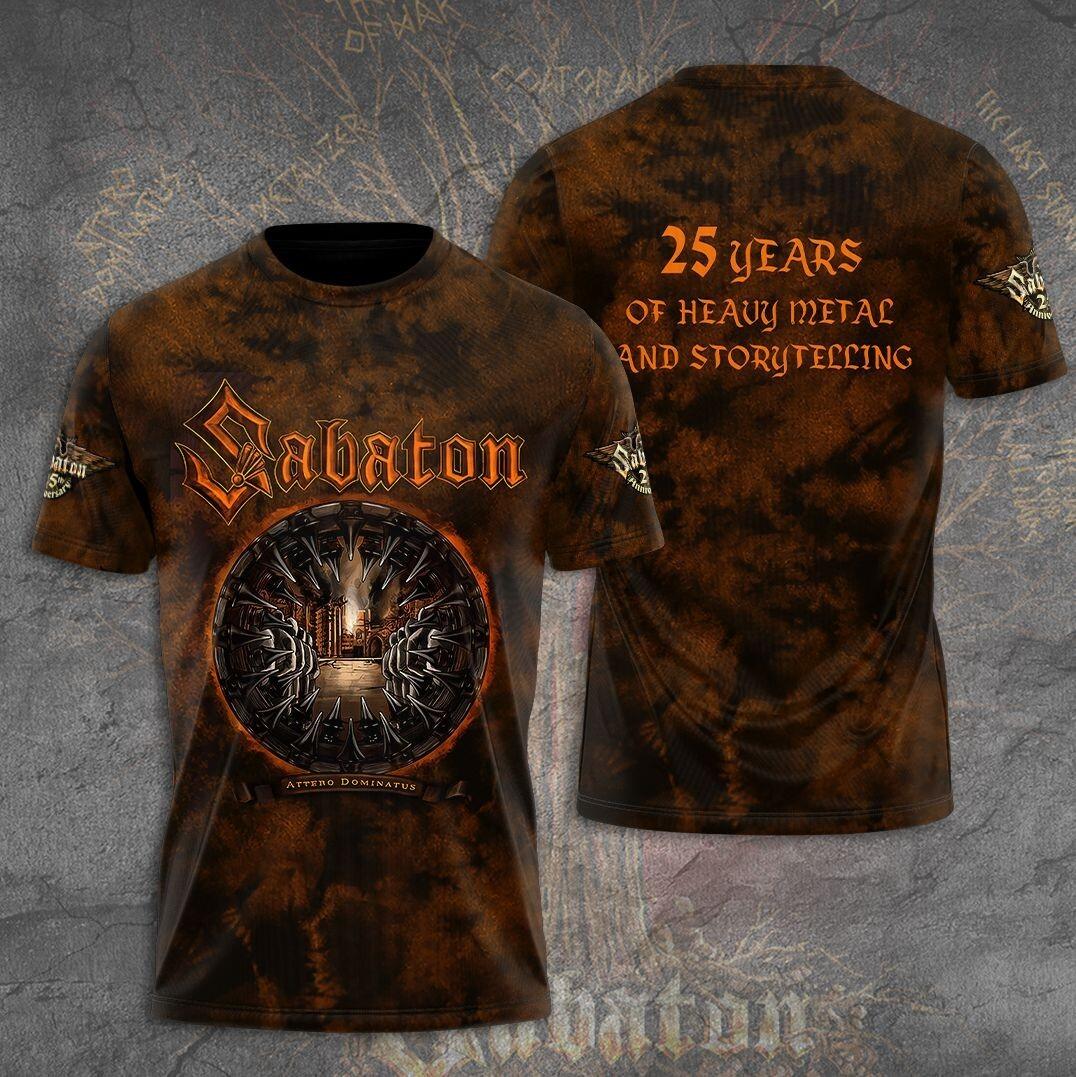 Sabaton 25 Лет Хэви-Метала и Рассказы 2026 3D Футболка S