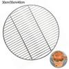 Round Stainless Steel Barbecue Grill Net for Outdoor Cooking 30cm 35cm 40cm