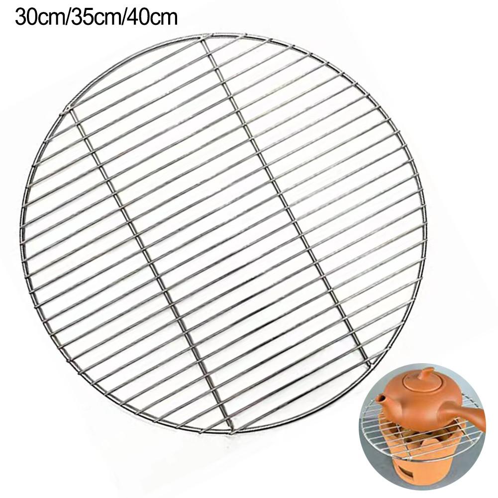 Round Stainless Steel Barbecue Grill Net for Outdoor Cooking 30cm 35cm 40cm