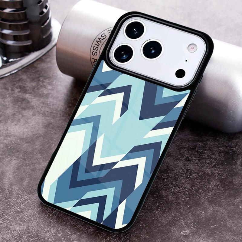 Geometric Stripy Triangle Phone Case for iPhone 17 16 15 Pro Max Air 14 13 12 11 Plus Shockproof Cover