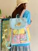 Color-Block Casual Backpack for Elementary School Girls - Large Capacity, Japanese Style