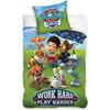 Bedding Set - Paw Patrol - 140x200 Cm - 100% Cotton - Machine Washable - Black Patterns