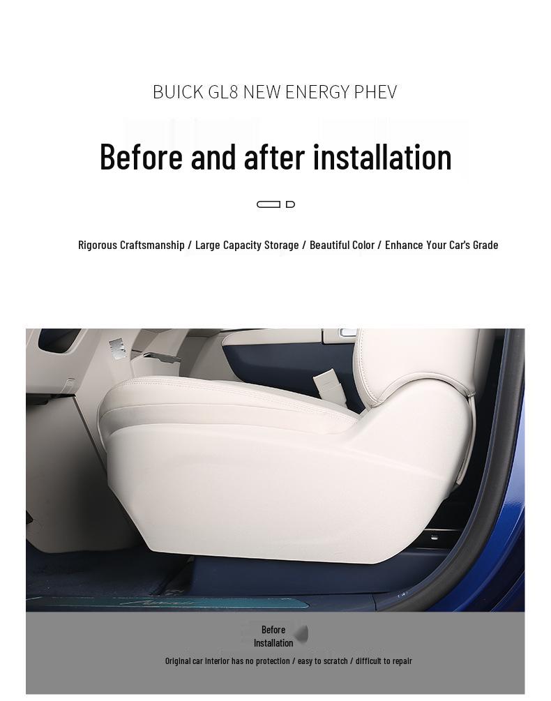 24 Model Buick GL8 PHEV Hybrid Seat Kick Protection Pad for Interior Modification