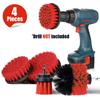 4PCS Drill Brush Cleaner Kit Power Scrubber Electric Brushes Drill Attachment Kit Power Scrub Brush for Cleaning Pool Car
