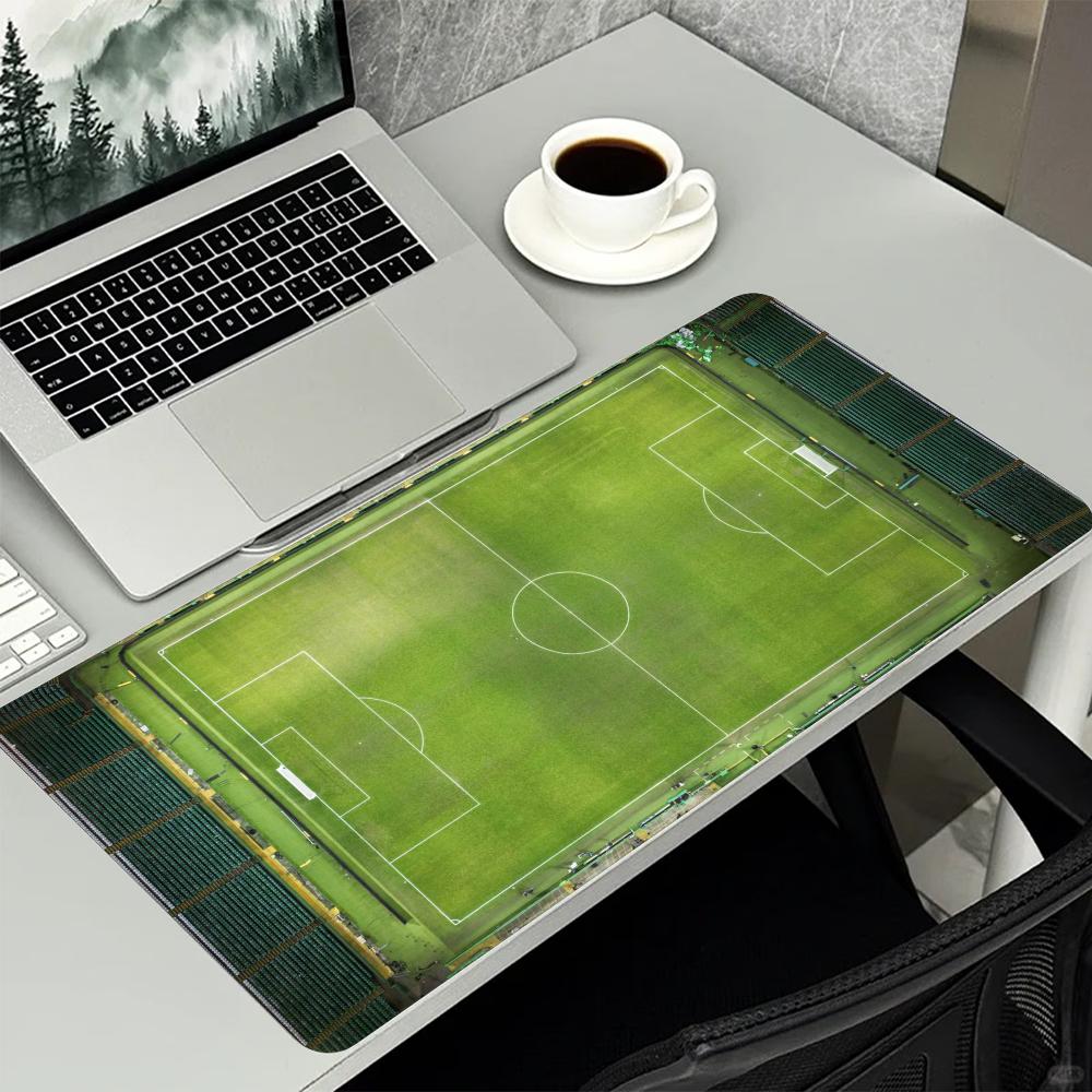 Soccer Football Field Aerial Green Grass Sports Xxl Gaming Mouse Pad Non Slip Rubber Base Large Desk Mat For Pitch Lover