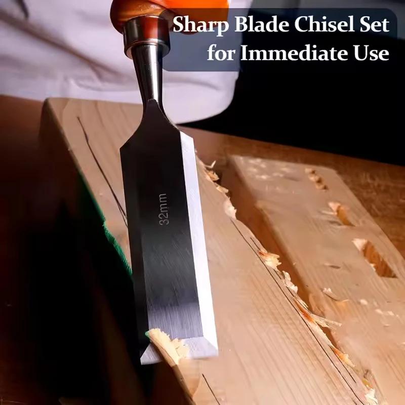8-24MM Wood Carving Chisels Set Professional for Woodworking with Ergonomic Wood Carving Tools DIY Auxiliary Tools