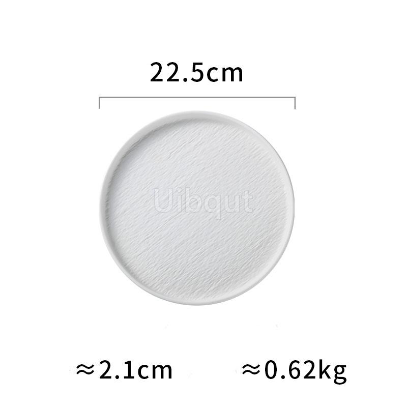 black white round ceramic Western style steak plate tray noodle breakfast creative home dish flat tableware set dinner plate