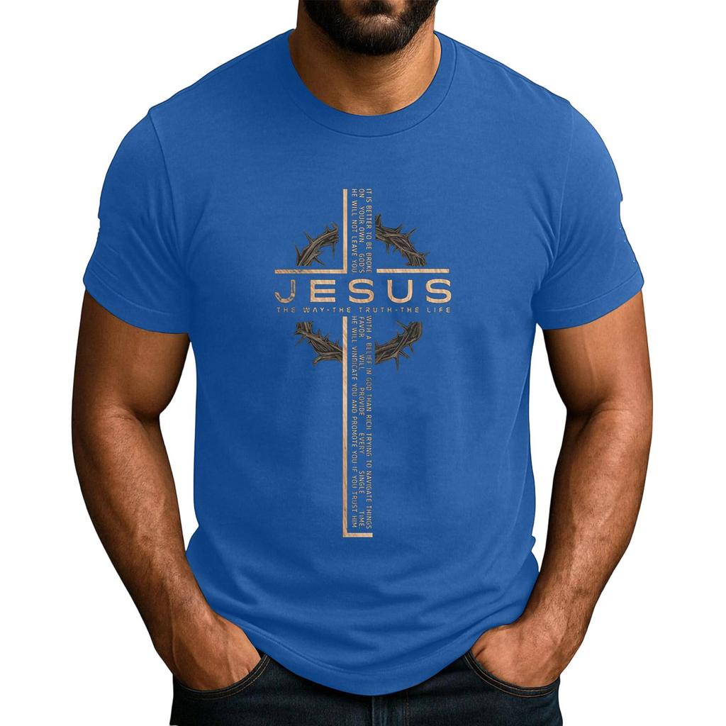 Men's Popular T,shirt Printed Round Neck Short Sleeve T,shirt