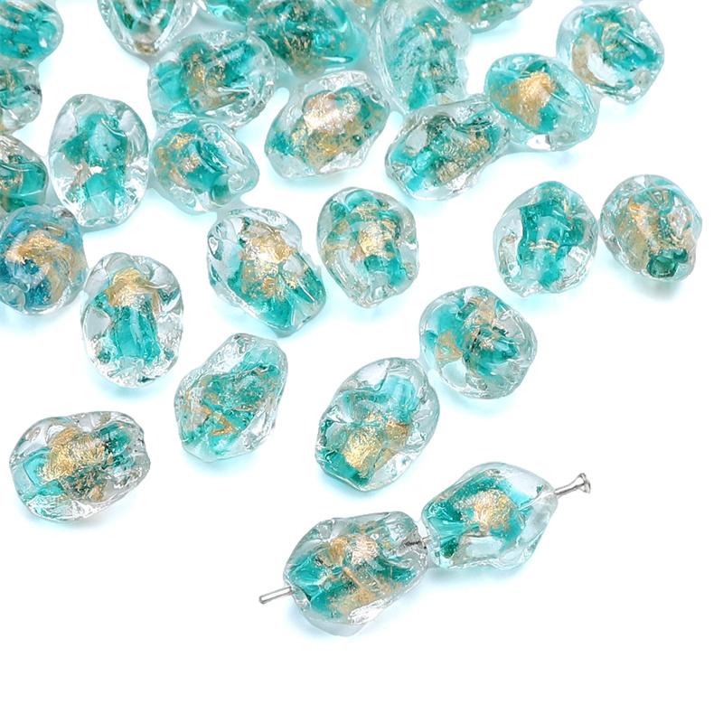 

Хрустальные стеклянные бусины, свободные прокладки в стиле ретро, ​​бусины с пришельцами для изготовления ювелирных изделий, браслет, ожерелье темно-бирюзовый