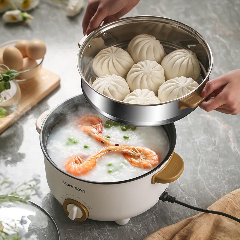 Multifunctional Non-Stick Electric Cooking Pot and Stir-Fry Wok for Dorms and Students