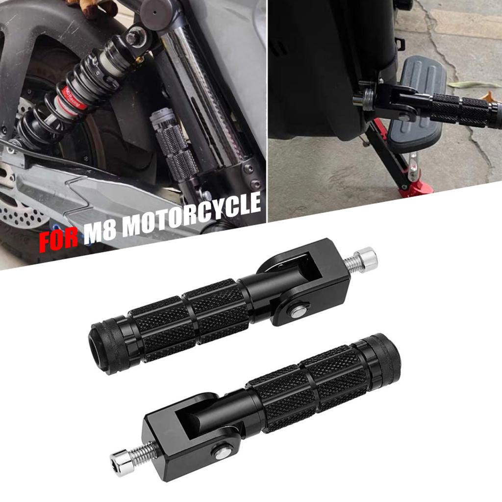Universal M8 Rear Footrests Foot Peg 90 Degree Fixed Folding Passenger Pedal