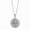 Stainless Steel Compass Pendant Coin Compass Men's Hip Hop Necklace, Titanium Steel Jewelry Batch Men's and Women's Accessories