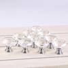 Elegant And Timeless 10pcs Crystal Glass Cabinet Knob With Diamond Shape For Drawers