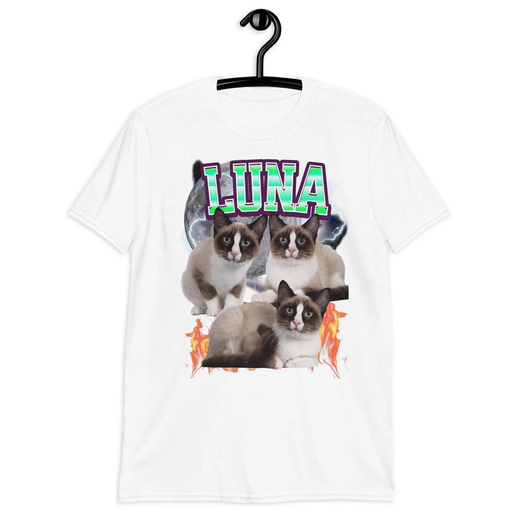Custom Cat Dad TShirt Personalized Cat Lover Gift Summer Mens and Womens Loose and Breathable Tshirt Top