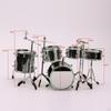 1:6 Mini Drum Set, Dollhouse Ornament Miniature Instrument Model for Bedroom Ornaments