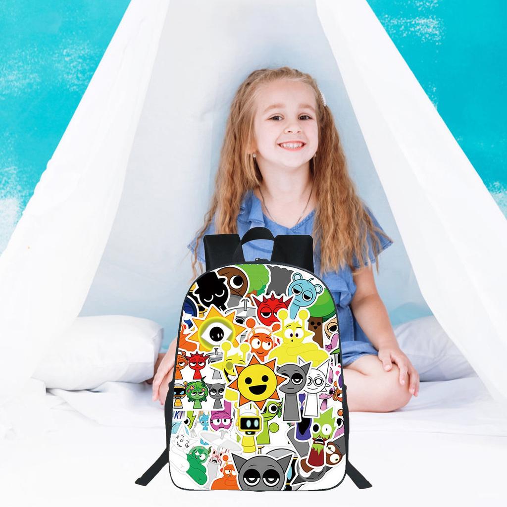 Backpack, Multi-color Backpack Cute Game Backpack, Game Fans Birthday Graduation Gift