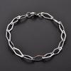 Stylish Stainless Steel Geometric Bracelet Link Hand Chain for Men Women Wristband Bangle Anklets Metal Summer Jewelry Accessory
