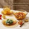 LocknLock Light Luxury Amber Heat-Resistant Glass Tableware 8-Piece Set