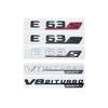 Jsqwt8 AMG E43/E53/E63/E63S V8 Biturbo 4MATIC 3D Glossy Black ABS Letters Emblem - for W212/W213 Fender & Trunk Sticker